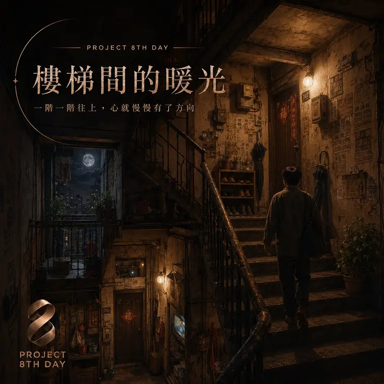 樓梯間的暖光封面